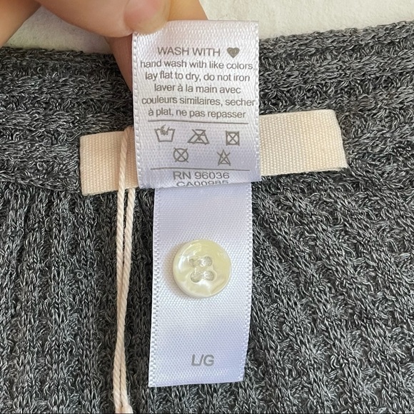 Eberjey Ula Peasant Waffle Weave Long Sleeve Top - Picture 7 of 10